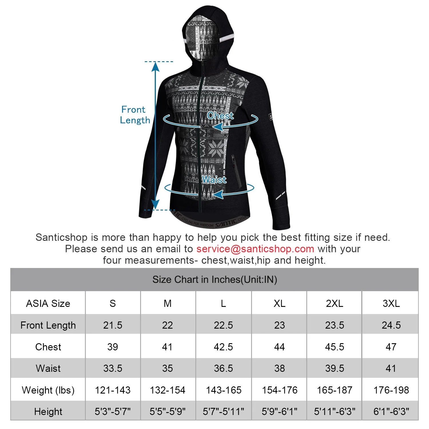 Santic Kunlun Black Men Cycling Jacket Long Sleeve