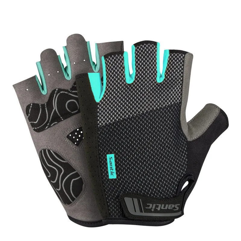 Santic Victor Men Cycling Gloves Half Finger – Blue