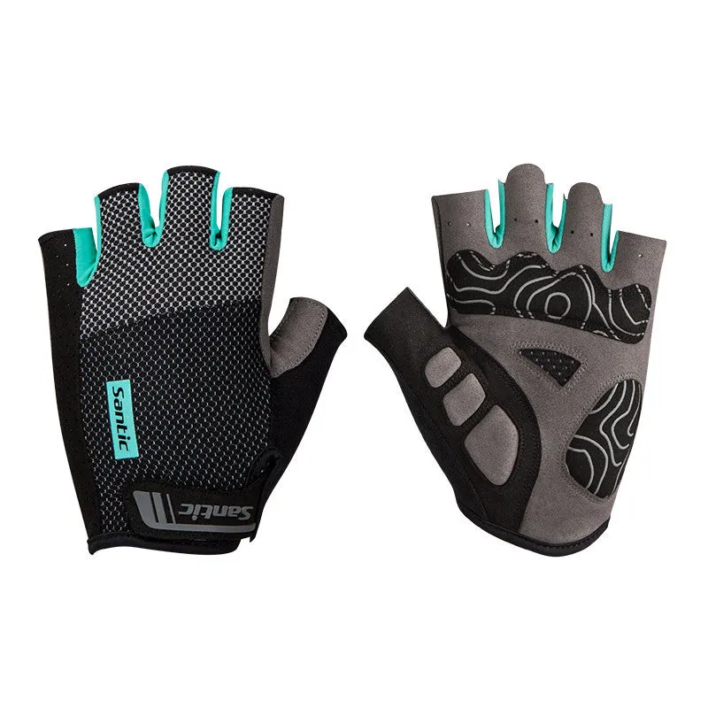 Santic Victor Men Cycling Gloves Half Finger – Blue