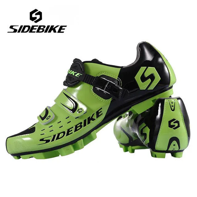 SIDEBIKE Men Women Bicycle Cycling Shoes Outdoor MTB Racing Athletic Shoe Breathable Mountain Bike Self-Locking Shoes, Red