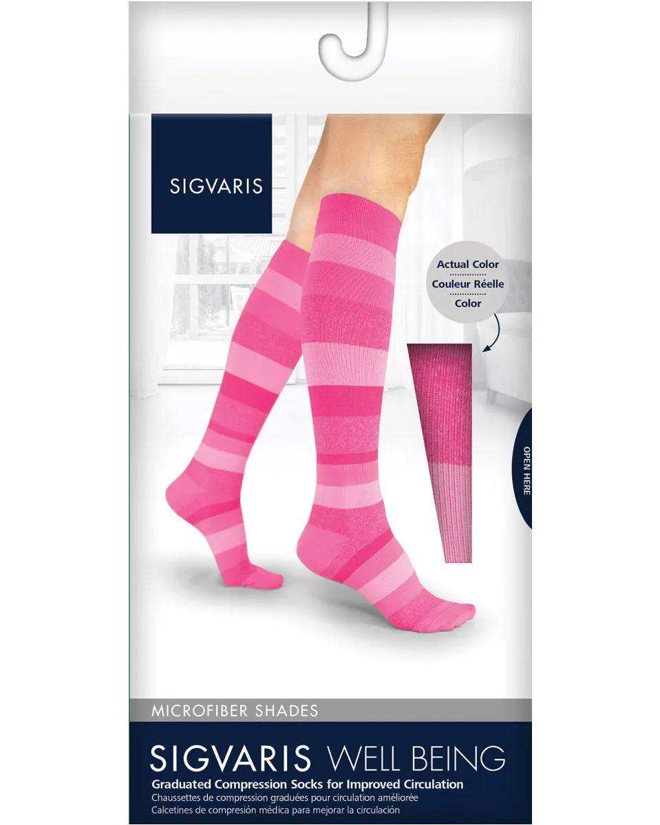 Sigvaris 143C Microfiber Shades Argyle Women's Closed Toe Knee Highs 15-20 mmHg