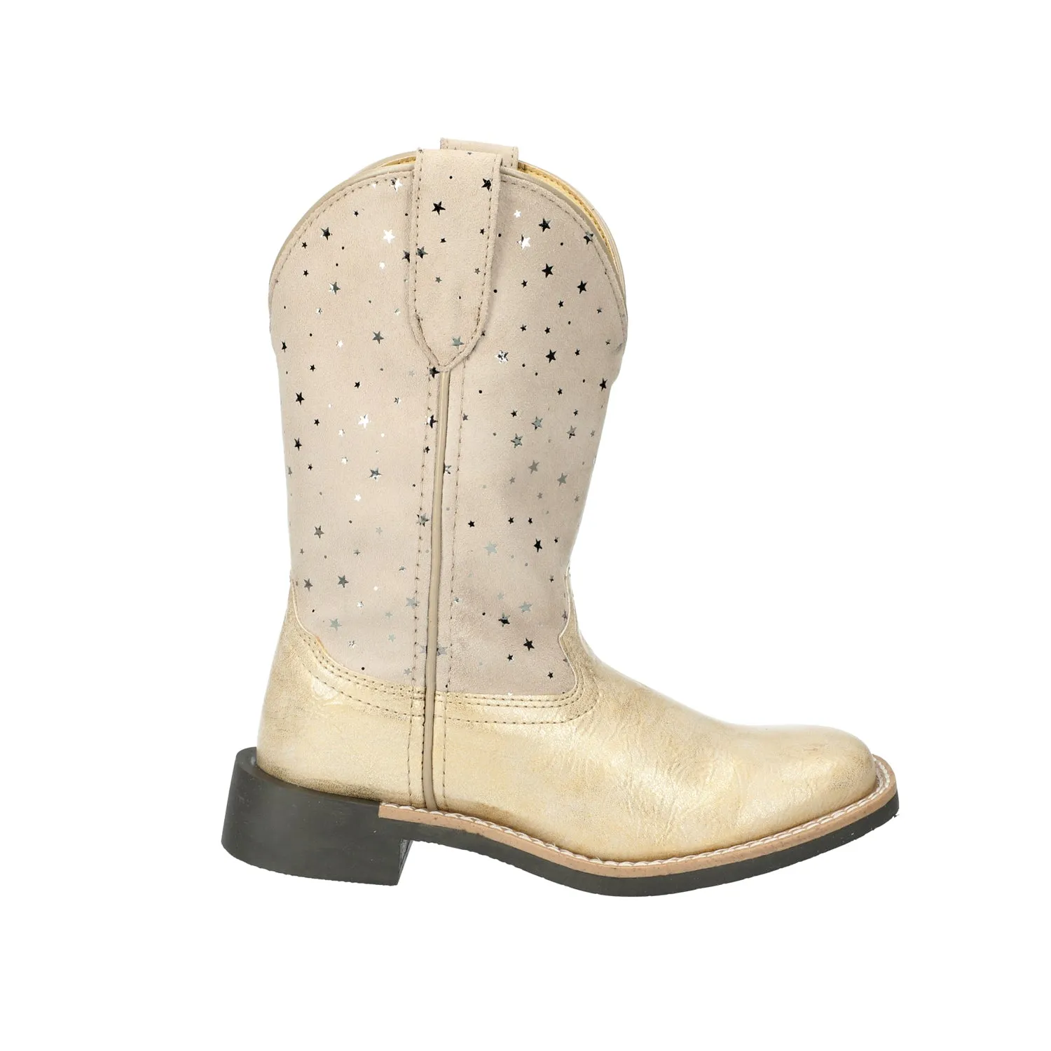 Smoky Mountain Boots Girls Starlight Gold Leather Cowboy Boots