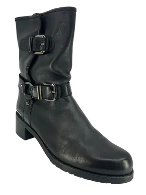 Stuart Weitzman Leather Biker Boots Size 11