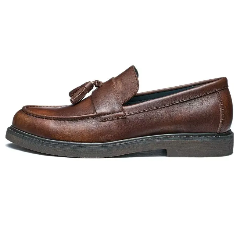 TasselLuxo Cow Leather Slip On Loafers