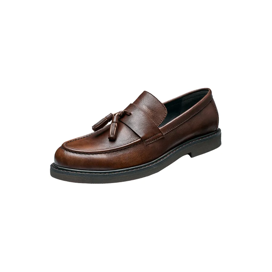 TasselLuxo Cow Leather Slip On Loafers