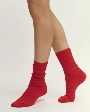 The Cashmere Sock. -- Bright Red