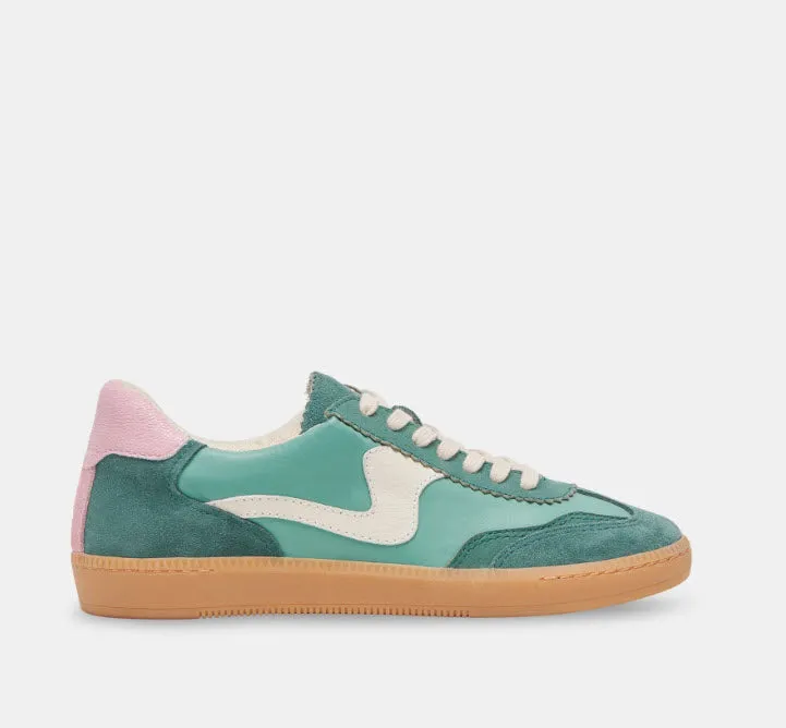 The Gum Sole Court Lace Sneaker in Green