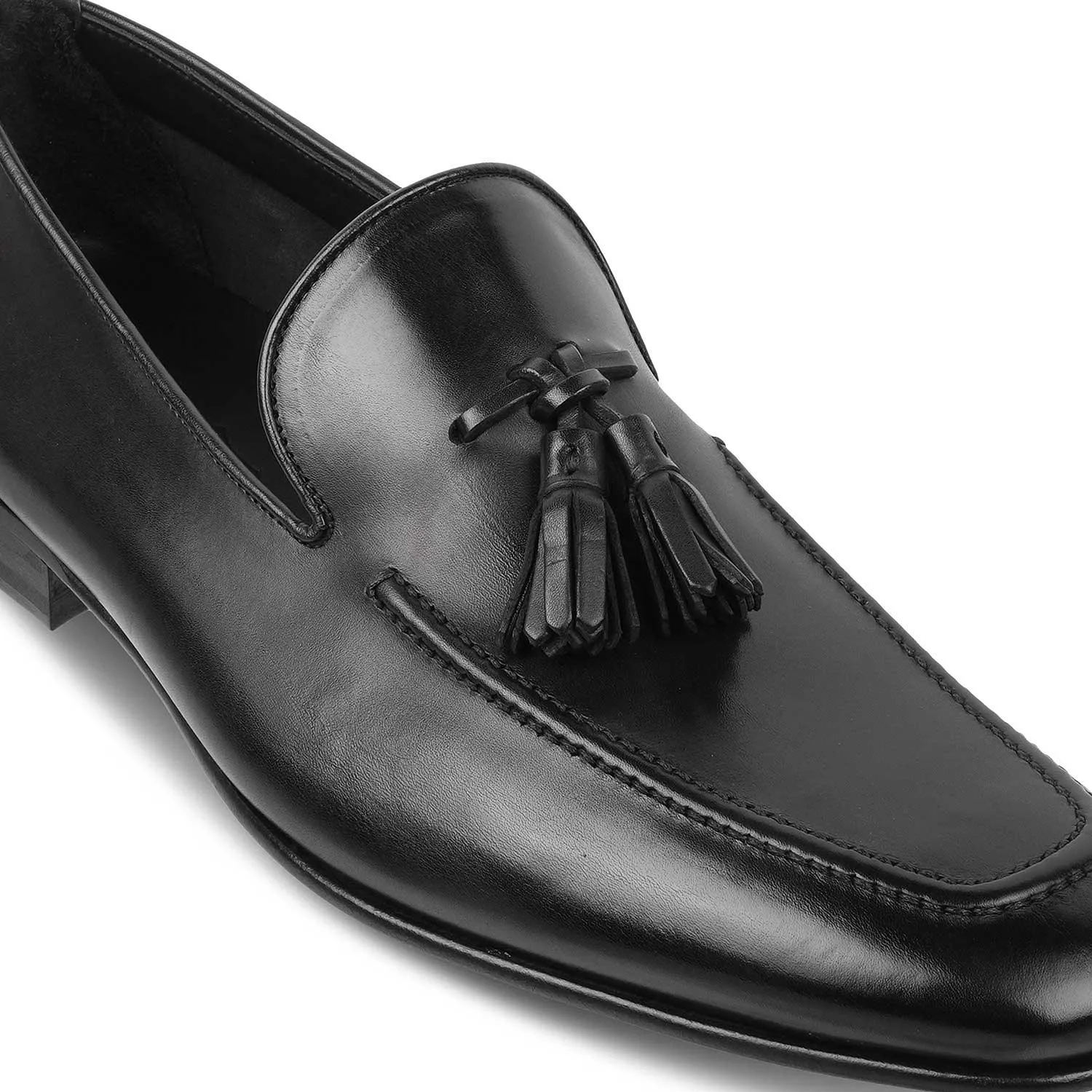 The Maffeo Black Men's Handcrafted Leather Loafers Tresmode