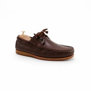 The Punter's Boat Shoes - Oil Leather Brandy Brown