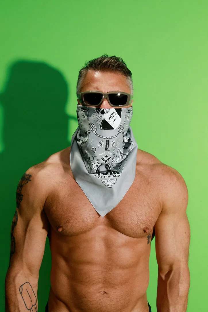 Tom of Finland Bandana by Peachy Kings gray