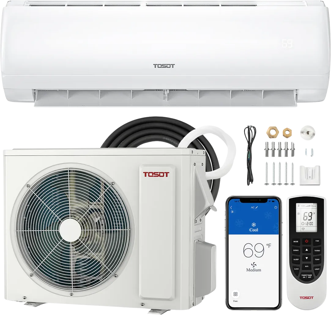 Tosot Mini-Split Air Conditioner with Heat Pump & WiFi 12,000 BTU 230V New