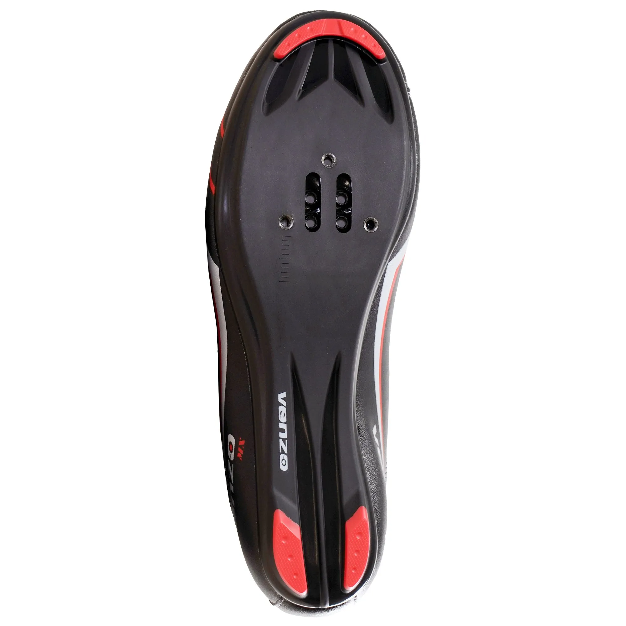 Venzo Bicycle Woen's Road Cycling Riding Shoes - 3 Straps - Compatible with Look Delta & for Shimano SPD-SL - Perfect for Road Racing Bikes Black Color 42-5