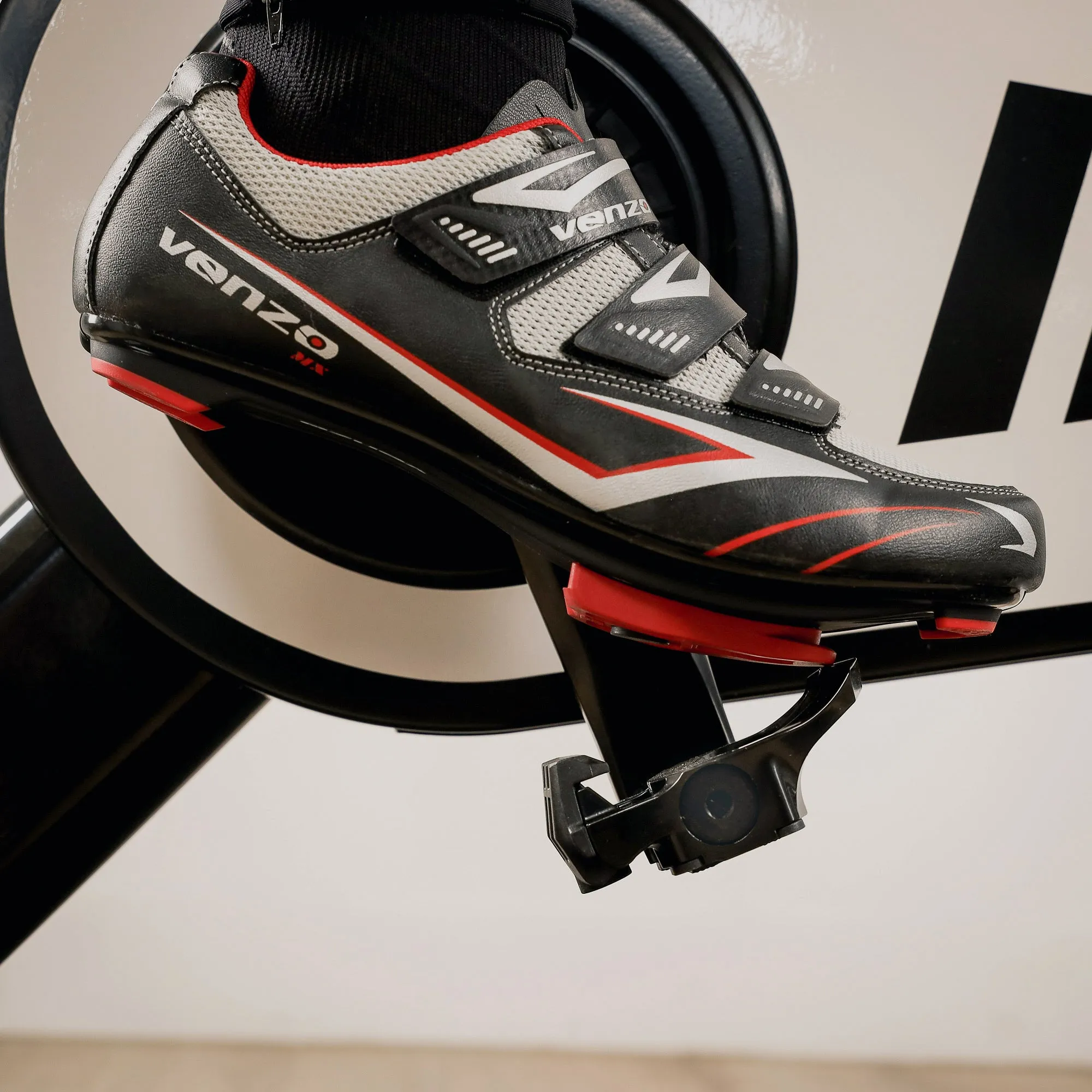 Venzo Bicycle Woen's Road Cycling Riding Shoes - 3 Straps - Compatible with Look Delta & for Shimano SPD-SL - Perfect for Road Racing Bikes Black Color 42-5