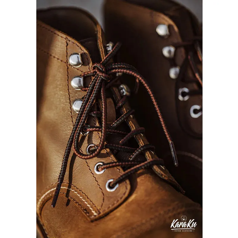 Vintage Biker Leather Work Boots