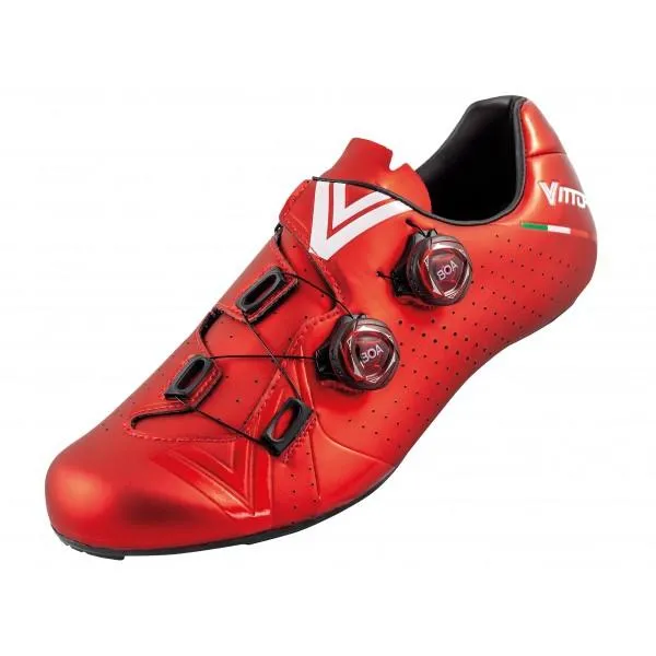 Vittoria Road Cycling Shoes Carbon Sole Velar Red