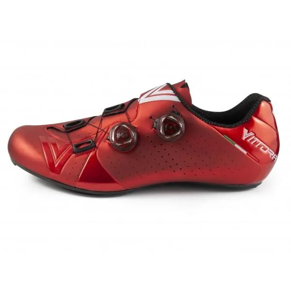 Vittoria Road Cycling Shoes Carbon Sole Velar Red