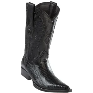 Wild West Boots #2953505 Men's | Color Black | Men’s Wild West Lizard Boots 3X Toe Handcrafted