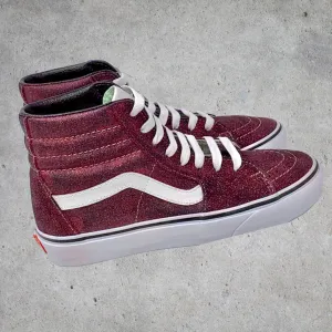 Wine Glitter SK8-Hi Vans