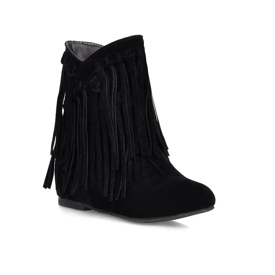 Woman's Tassel Tassel Ankle Boots