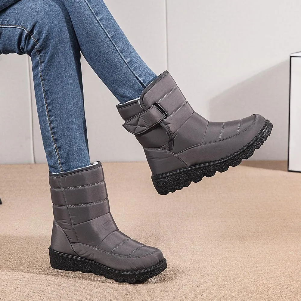 Women winter waterproof antiskid platform snow boots