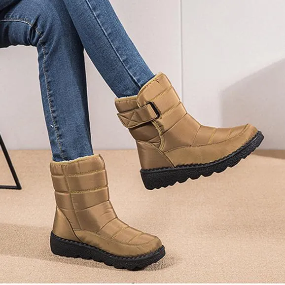 Women winter waterproof antiskid platform snow boots