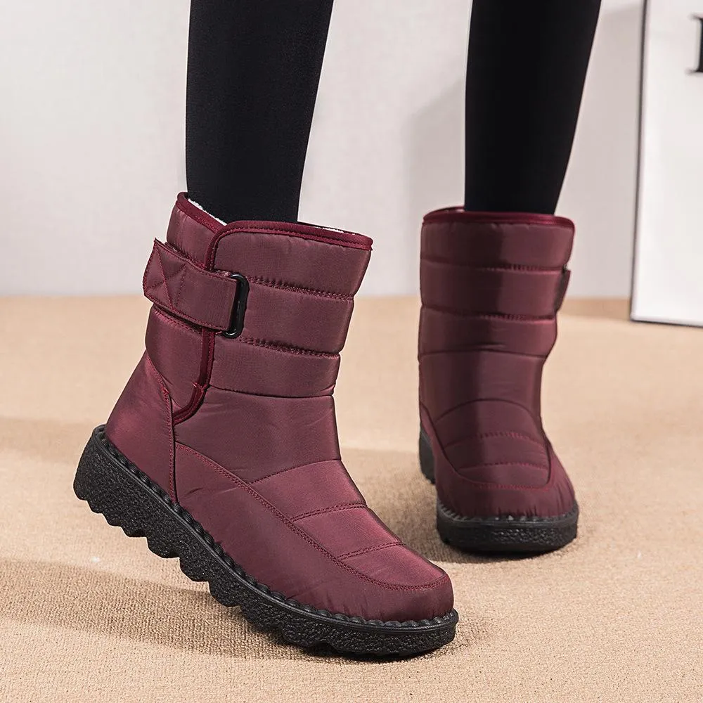 Women winter waterproof antiskid platform snow boots