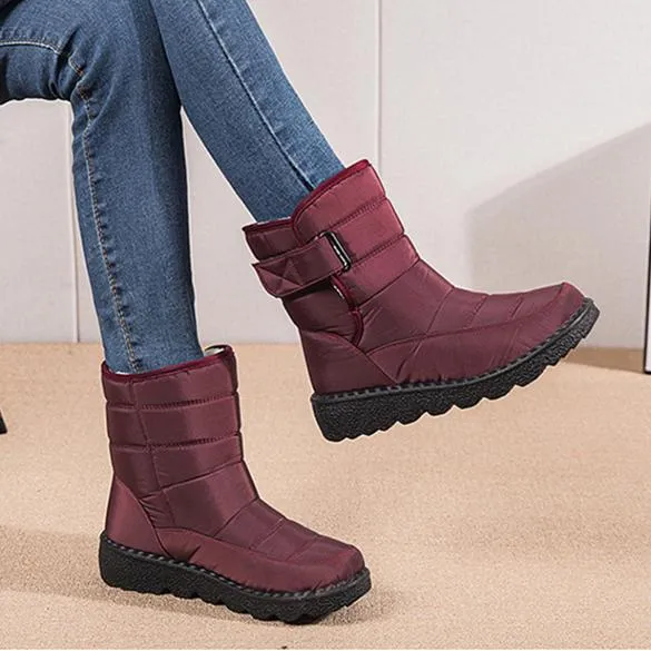 Women winter waterproof antiskid platform snow boots