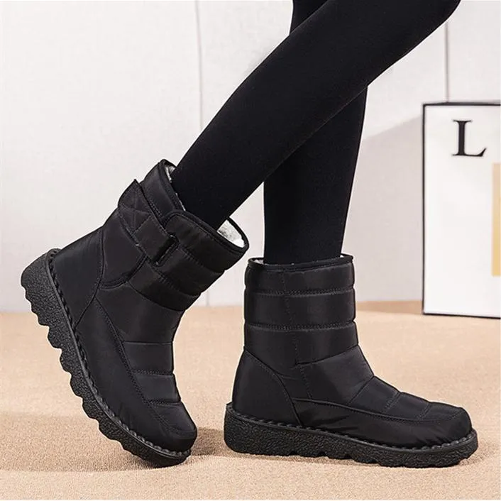 Women winter waterproof antiskid platform snow boots