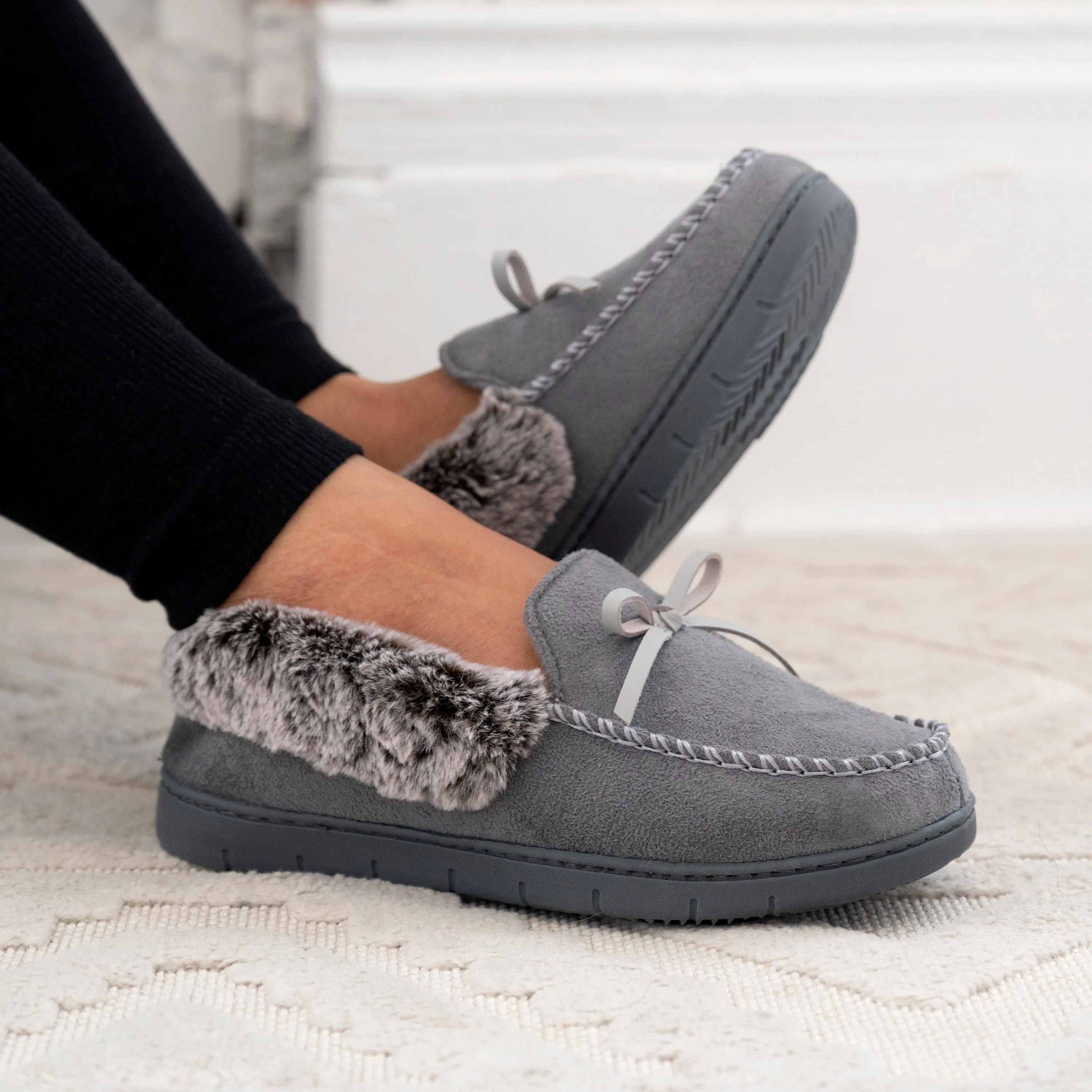 Women's Microsuede Rae Moccasin Slippers