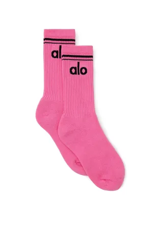 Women's Throwback Sock - Bubblegum/Black