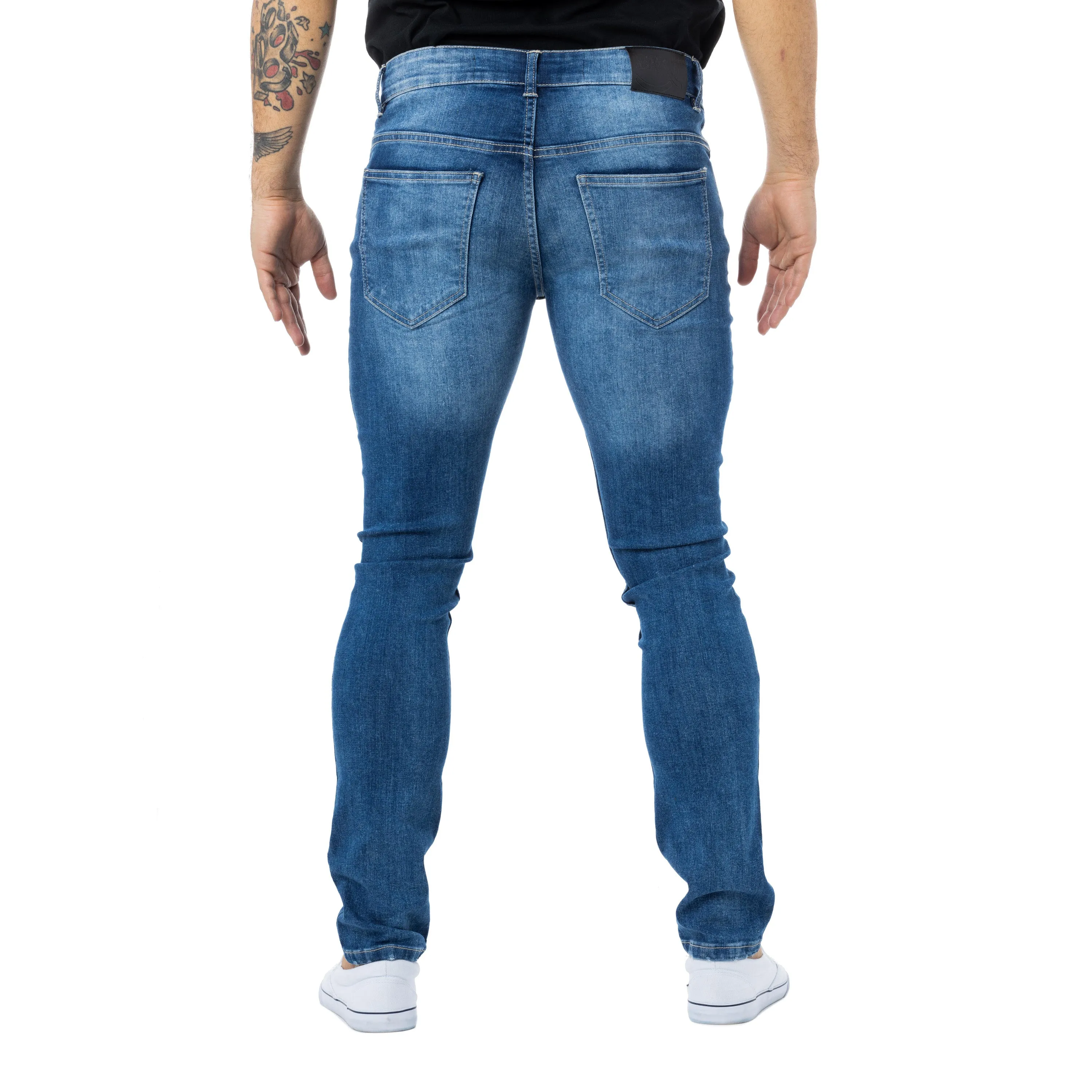 X RAY Men's Superflex Slim Fit Wash Denim Jeans