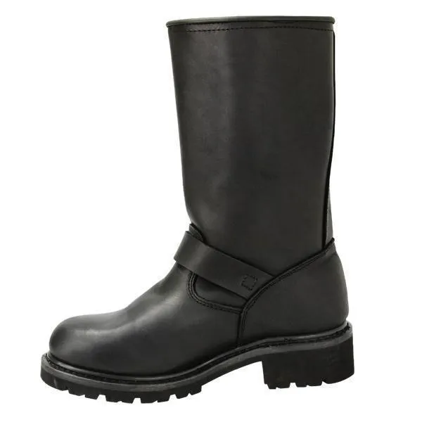 Xelement 1445 Men's Black Steel Toe Motorcycle Engineer Boots