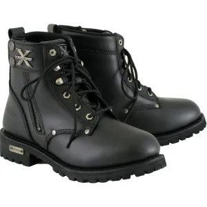 Xelement 1505 Men's Black Advanced Lace-Up Motorcycle Boots